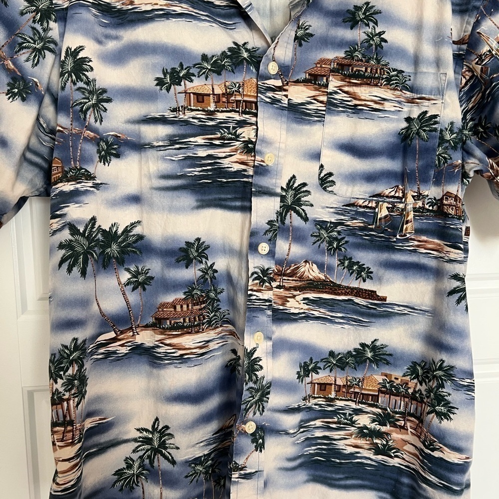 david Taylor Men’s Tropical Button Up Size Large - Picture 2 of 4